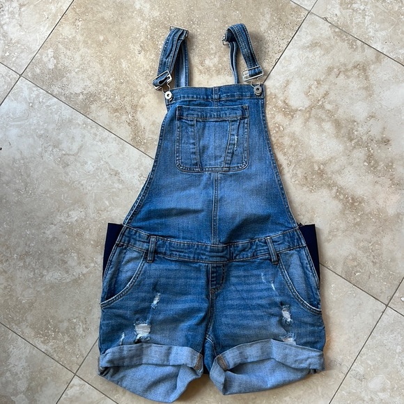 Indigo Blue Pants - Maternity overalls- shorts